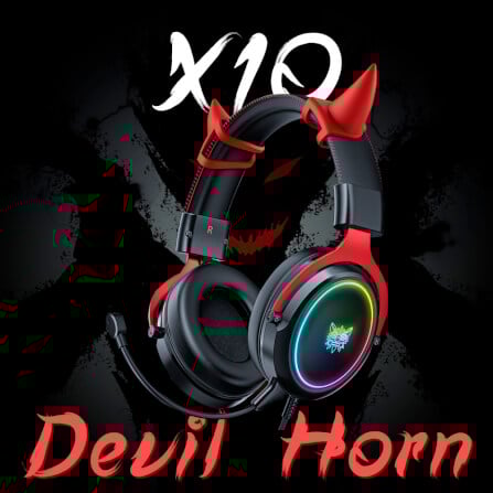 หูฟังเกมมิ่ง ONIKUMA X10 CAT EARS GAMING HEADSET - DEVIL HORN_1